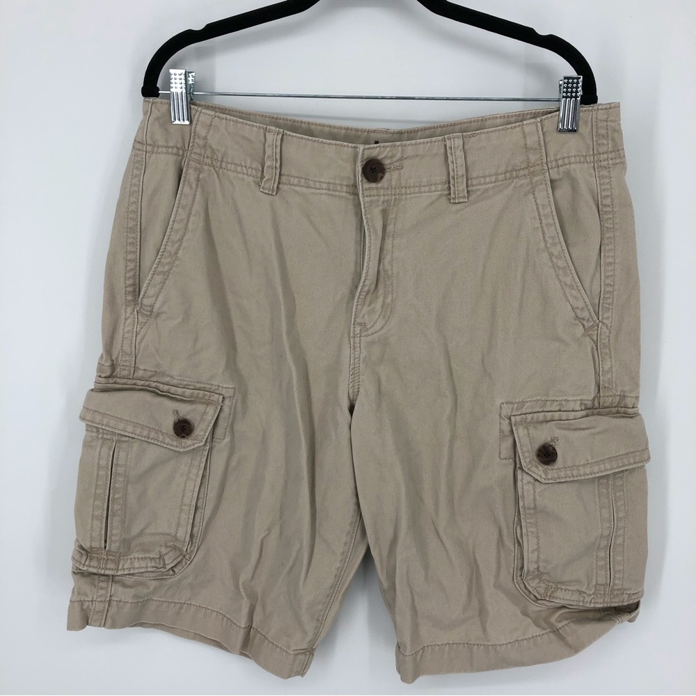 Urban Pipeline Mens Cargo Shorts Size 34 Khaki Cream Tan‎ Pockets